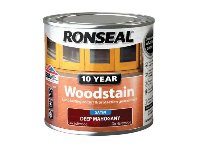 Ronseal 10 Year Woodstain Deep Mahogany 250ml