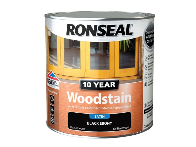 Ronseal 10 Year Woodstain Ebony 2.5 litre