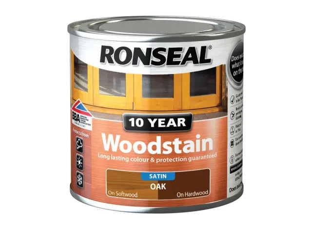 Ronseal 10 Year Woodstain Oak 250ml