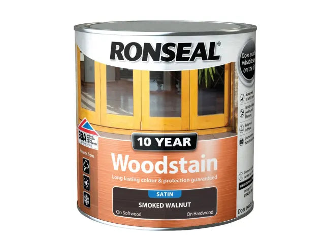 Ronseal 10 Year Woodstain Smoked Walnut 2.5 litre
