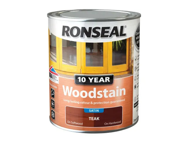 Ronseal 10 Year Woodstain Teak 750ml