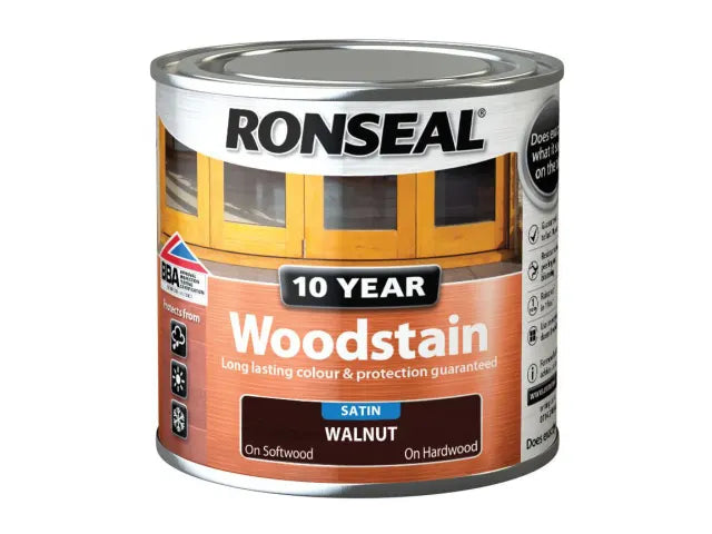 Ronseal 10 Year Woodstain Walnut 250ml