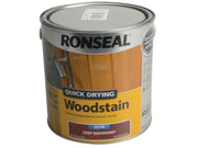 Ronseal Quick Drying Woodstain Satin Deep Mahogany 2.5 litre