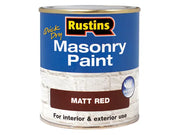 Rustins Quick Dry Masonry Paint Matt Red 500ml