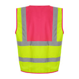 Prortx High Visibility Waistcoat - HV Yellow/Pink