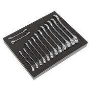 Sealey Combination Spanner Set 14pc Stubby