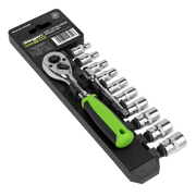 Sealey Socket Set 12pc 1/4"Sq Drive WallDrive® Metric