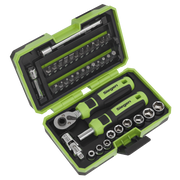 Sealey Socket & Bit Set 38pc 1/4"Sq Drive S01255