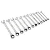 Sealey Ratchet Combination Spanner Set 12pc Metric
