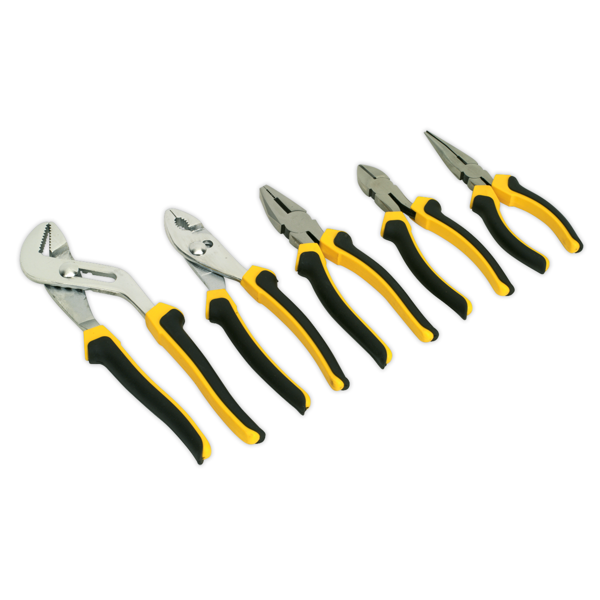 Sealey Comfort Grip Pliers Set 5pc