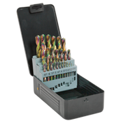 Sealey HSS Drill Bit Set 25pc Edge Ground - Metric DIN 338