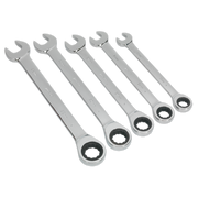 Sealey Combination Ratchet Spanner Set 5pc Metric