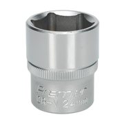 Sealey WallDrive® Socket 24mm 1/2"Sq Drive S1224