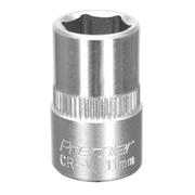 Sealey WallDrive® Socket 11mm 3/8"Sq Drive S3811