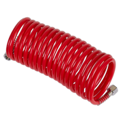 Sealey PE Coiled Air Hose 5m x Ø5mm with 1/4"BSP Unions