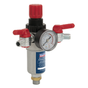 Sealey Air Filter/Regulator 3/8"BSP Male - 1/4"BSP Male