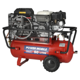 Sealey Air Compressor 50L Belt Drive Petrol Engine 5.5hp