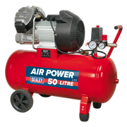 Sealey Air Compressor 50L V-Twin Direct Drive 3hp SAC05030