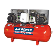 Sealey Air Compressor 270L Belt Drive 2 x 3hp with Cast Cylinders SAC2276B