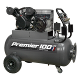 Sealey Air Compressor 100L Belt Drive 3hp with Front Control Panel