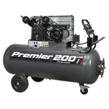 Sealey Air Compressor 200L Belt Drive 3hp with Front Control Panel