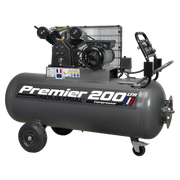 Sealey Air Compressor 200L Belt Drive 3hp with Front Control Panel