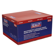 Sealey Multipurpose Paper Wipes in Dispenser Box - Creped Turquoise 69gsm 160 Sheets
