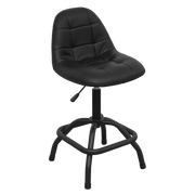 Sealey Workshop Stool Pneumatic with Adjustable Height Swivel Seat & Back Rest SCR01B