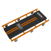 Sealey 36" Deluxe American-Style Creeper with Steel Frame & 6 Wheels - Orange