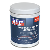 Sealey Silicone Clear Grease 500g Tin