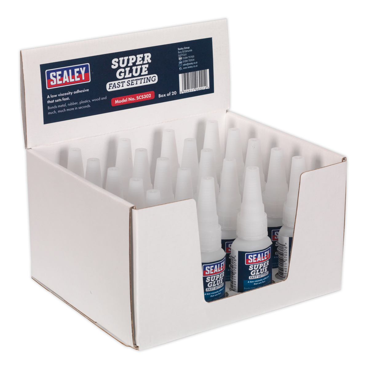 Sealey Super Glue Fast Setting 20g Pack of 20