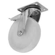 Sealey Heavy-Duty Nylon Castor Wheel Swivel with Total Lock Ø100mm - Trade