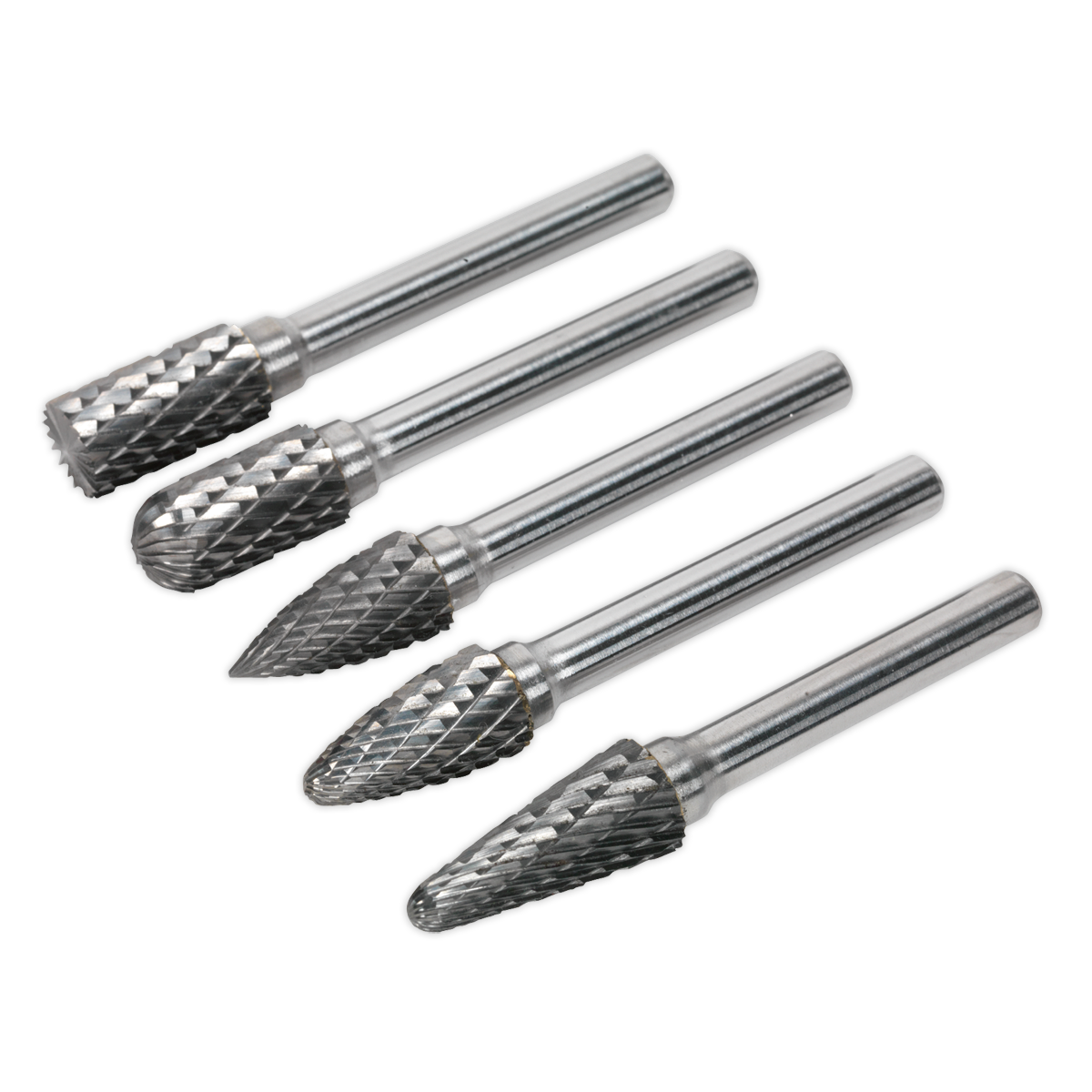 Sealey Tungsten Carbide Rotary Burr Set 5pc