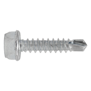 Sealey Self-Drilling Screw 4.2 x 19mm Hex Head Zinc Pack of 100