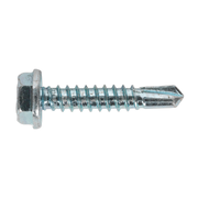 Sealey Self-Drilling Screw 4.8 x 25mm Hex Head Zinc Pack of 100
