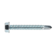 Sealey Self-Drilling Screw 6.3 x 50mm Hex Head Zinc Pack of 100