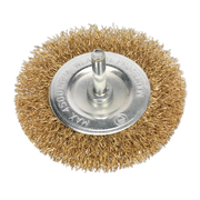Sealey Flat Wire Brush Ø75mm Ø6mm Shaft