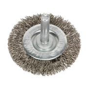 Sealey Flat Wire Brush Stainless Steel Ø50mm Ø6mm Shaft