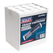Sealey Grease Cartridge EP2 Lithium 400g Pack of 12