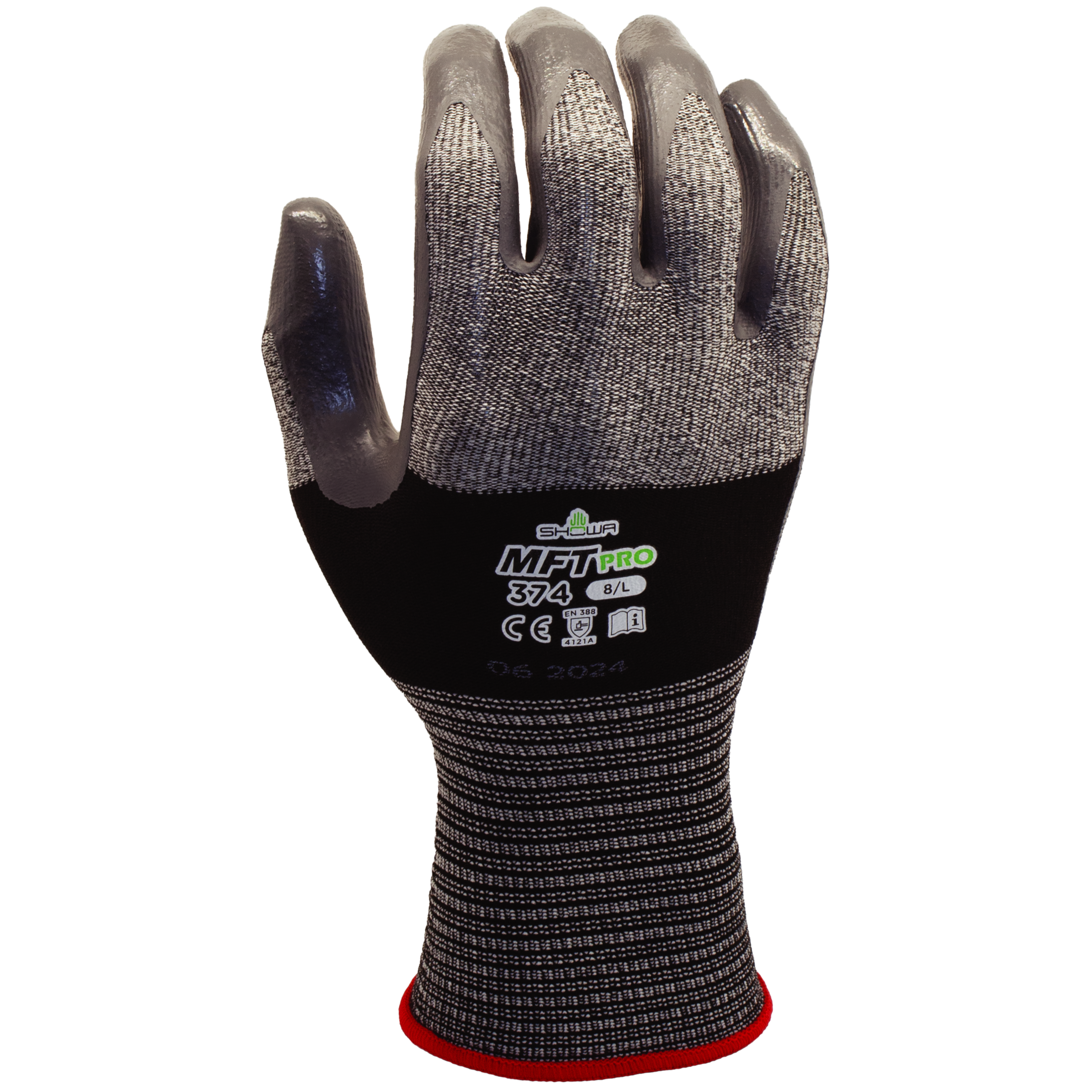 Showa MFT PRO 374 Nitrile Gloves – Waterproof Grip Work Gloves (Size XL)