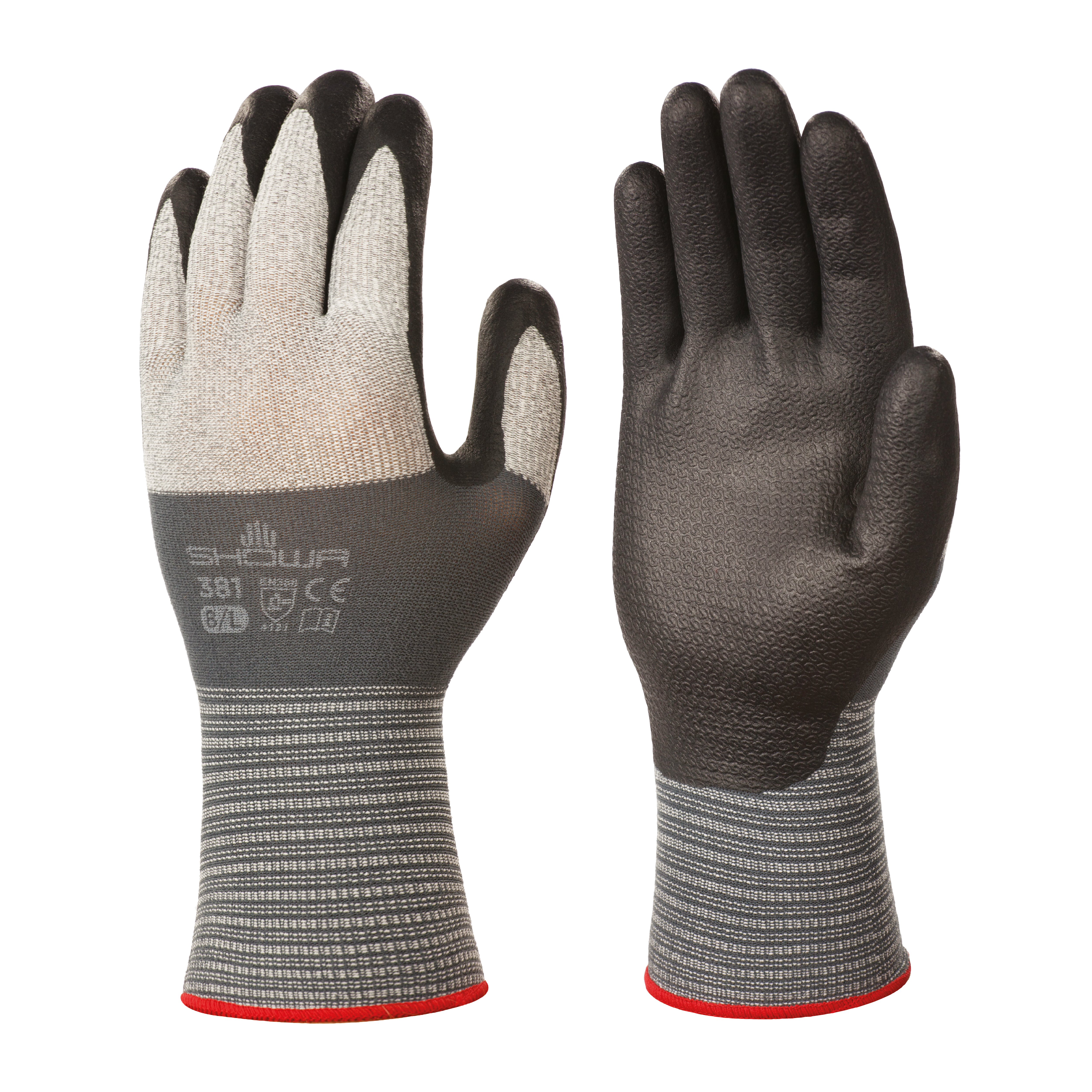 Showa MFT PRO 381 Nitrile Work Gloves – High Dexterity Grip Gloves (Size 9 / XL)