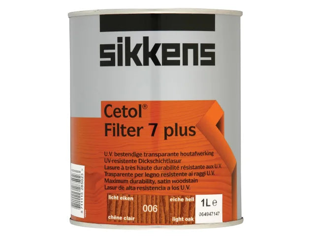 Sikkens Cetol Filter 7 Plus Translucent Woodstain Light Oak 1 litre