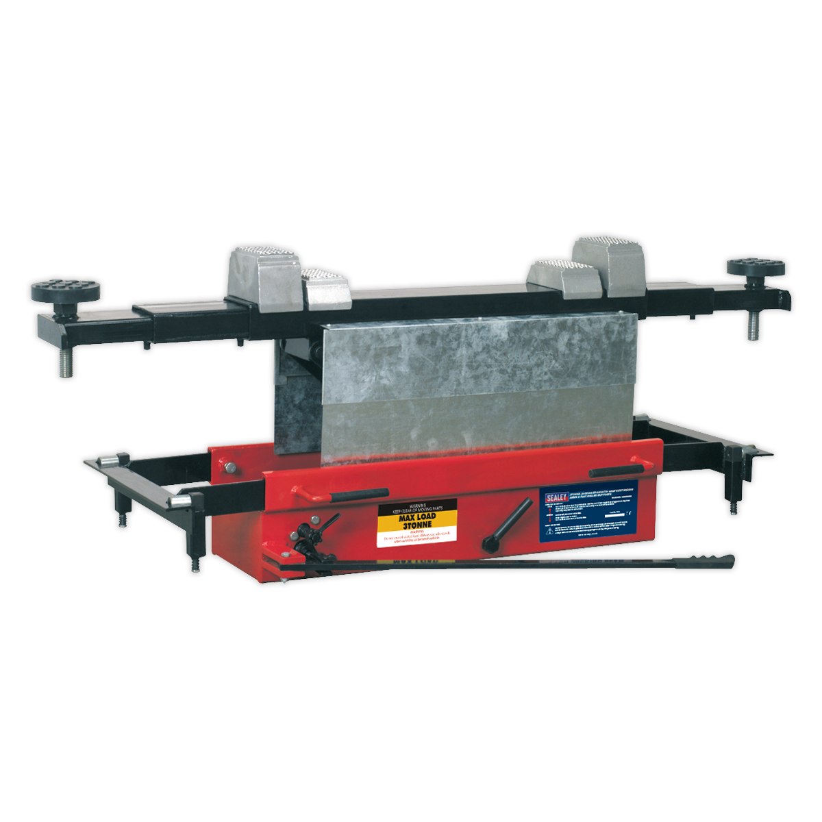 Sealey Jacking Beam 3 Tonne with Arm Extenders & Flat Roller Supports