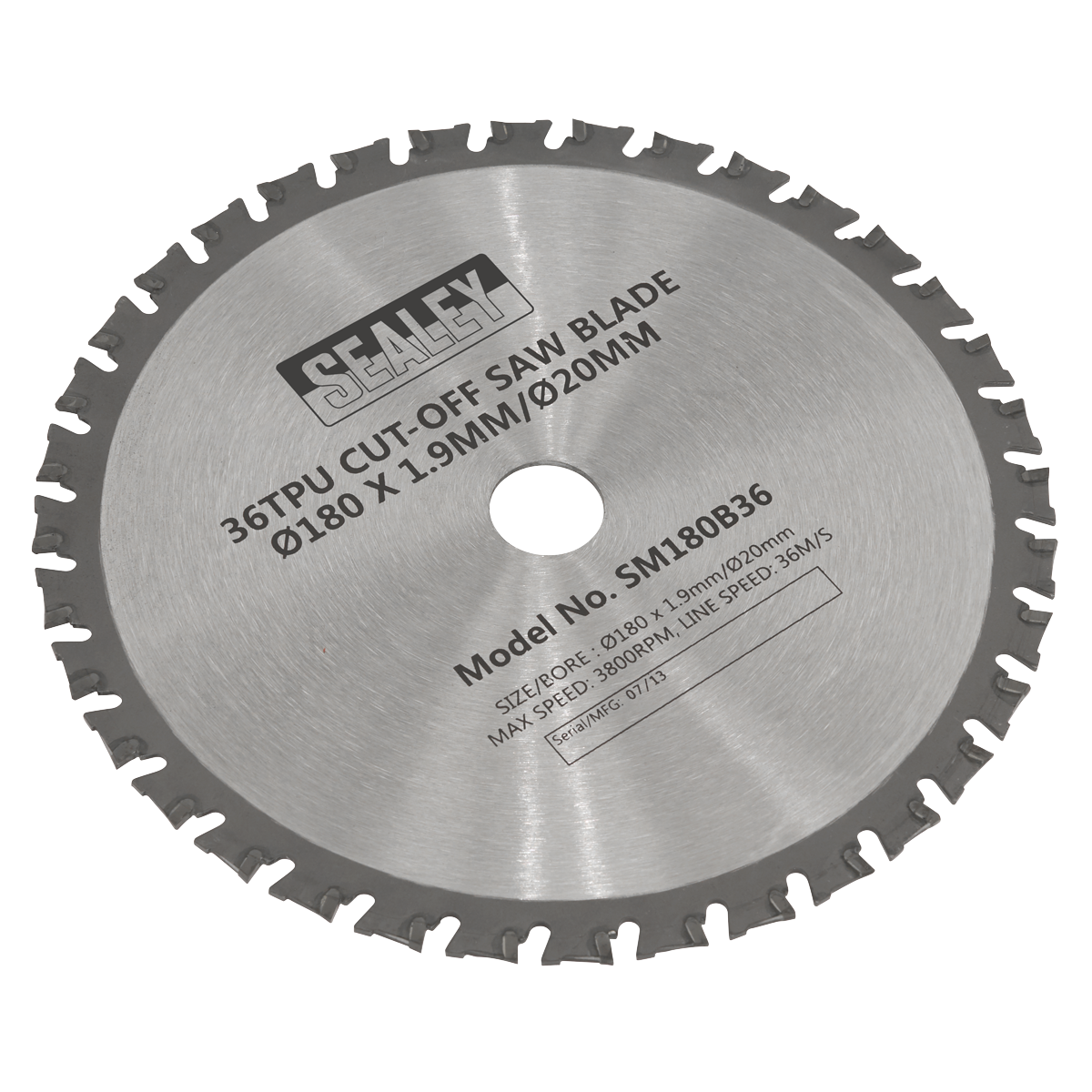 Sealey Cut-Off Saw Blade Ø180 x 1.9mm/Ø20mm 36tpu