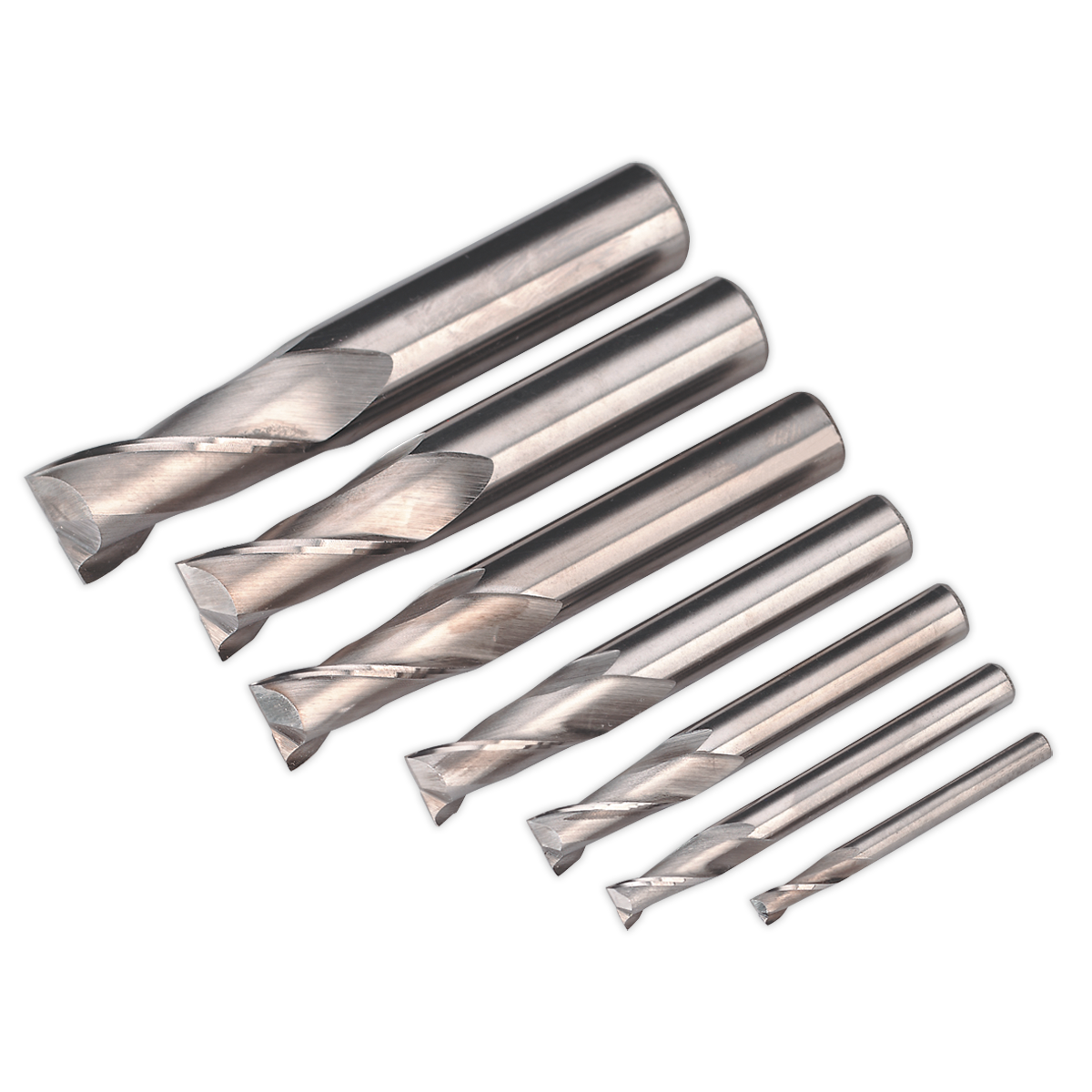Sealey HSS End Mill Set Ø4-16mm 2 Flute