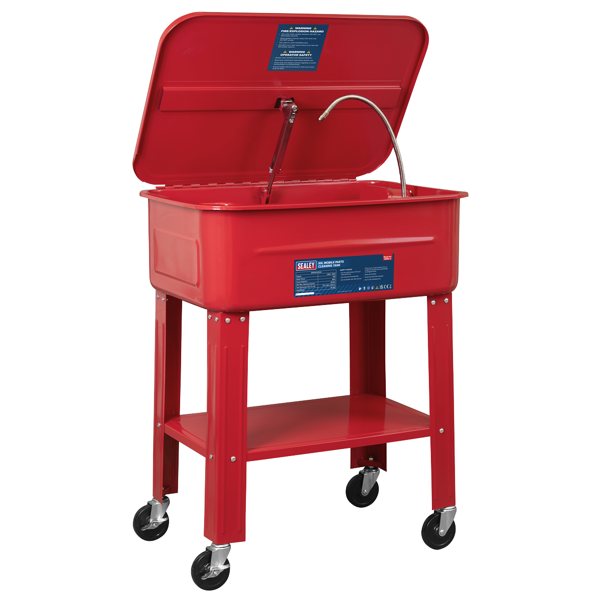 Sealey Mobile Parts Cleaning Tank 50L
