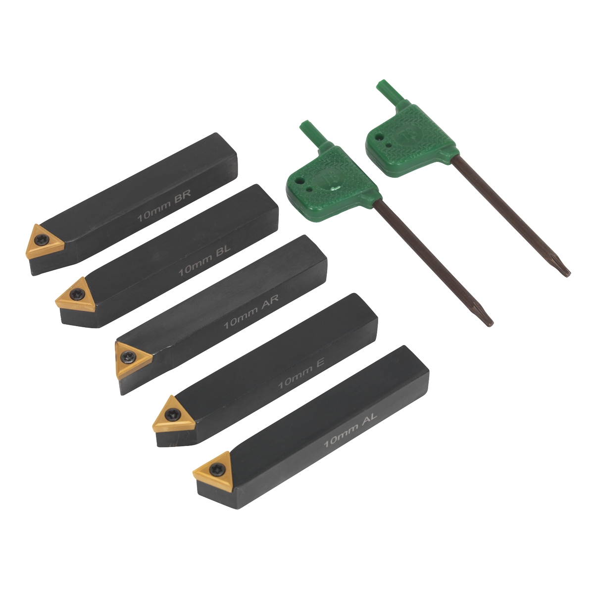 Sealey Indexable 10mm Lathe Turning Tool Set 5pc