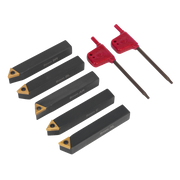 Sealey Indexable 8mm Lathe Turning Tool Set 5pc