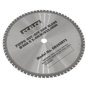 Sealey Cut-Off Saw Blade Ø355 x 2.4mm/Ø25.4mm 72tpu