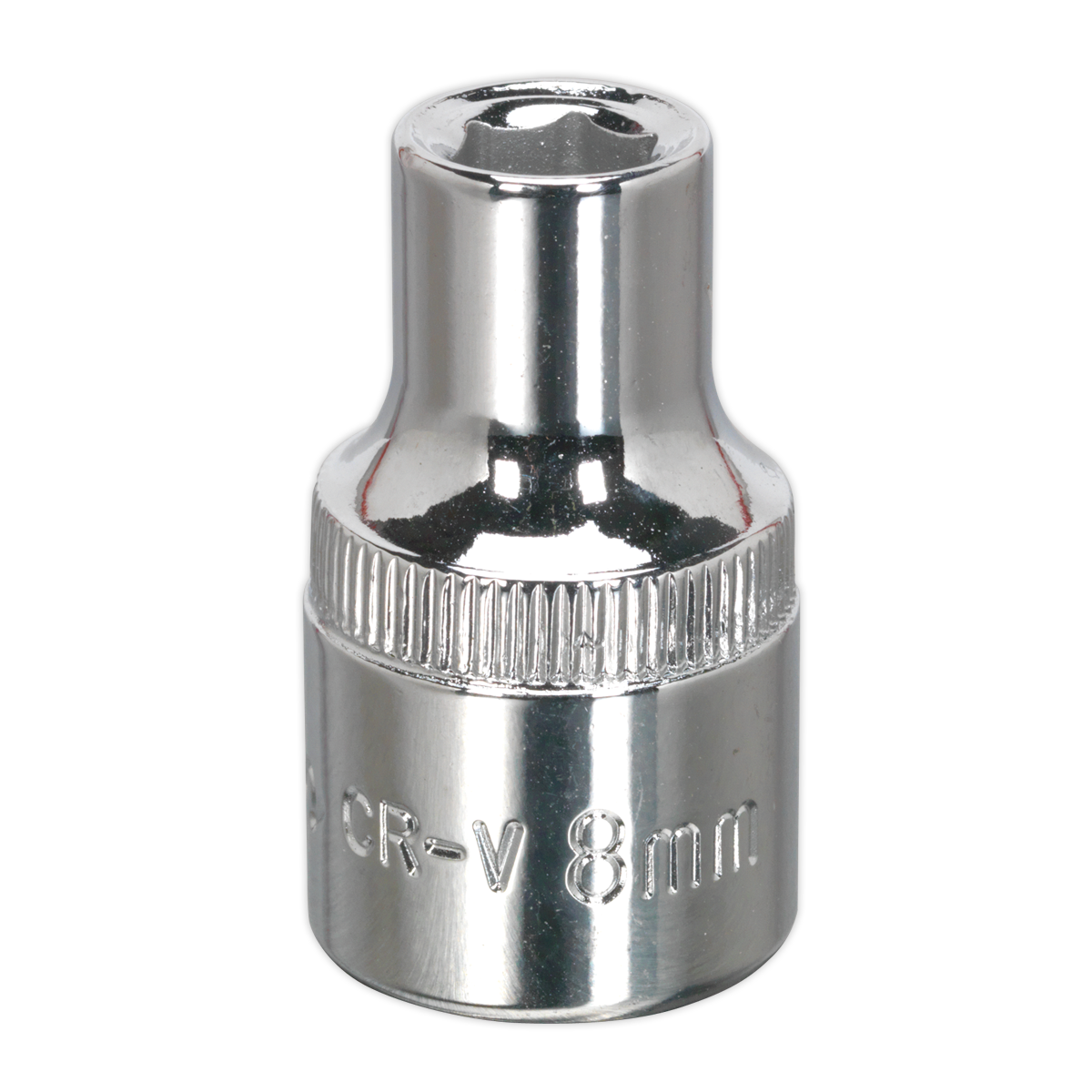 Sealey WallDrive® Socket 8mm 1/2"Sq Drive Fully Polished